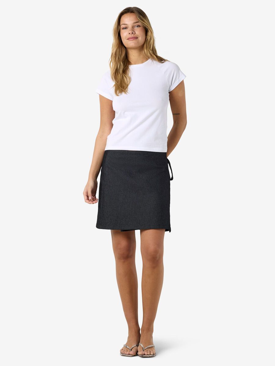 Carousel image - NMNICKI MINI WRAP SKIRT, Grey Denim | 4