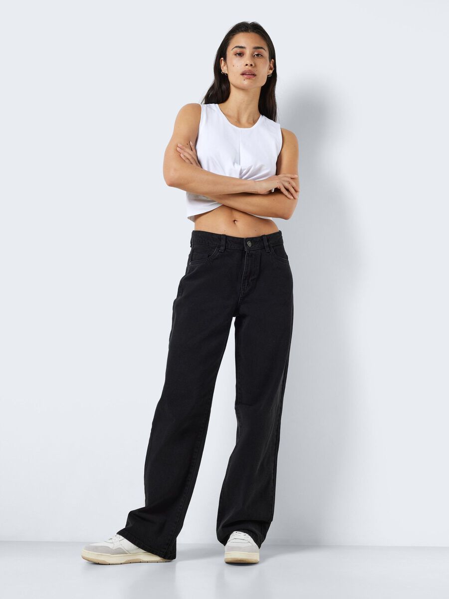 Noisy May NMAMANDA SZEROKA NOGAWKA JEANSY MID RISE, Black, highres - 27018107_Black_007.jpg