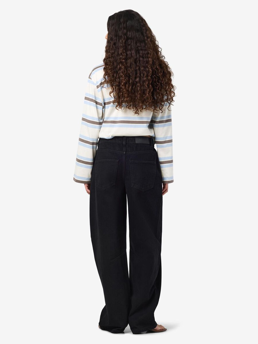 Carousel image - NMHAZAL BARREL FIT JEANS, Black | 3