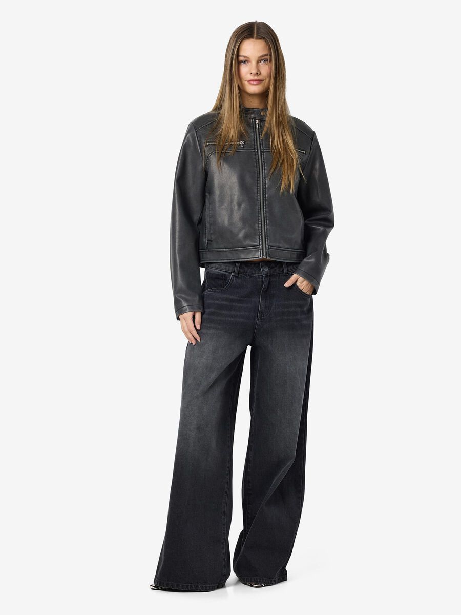 Noisy May PU FAUX LEATHER JACKET, Black, highres - 27032964_Black_1163130_004.jpg