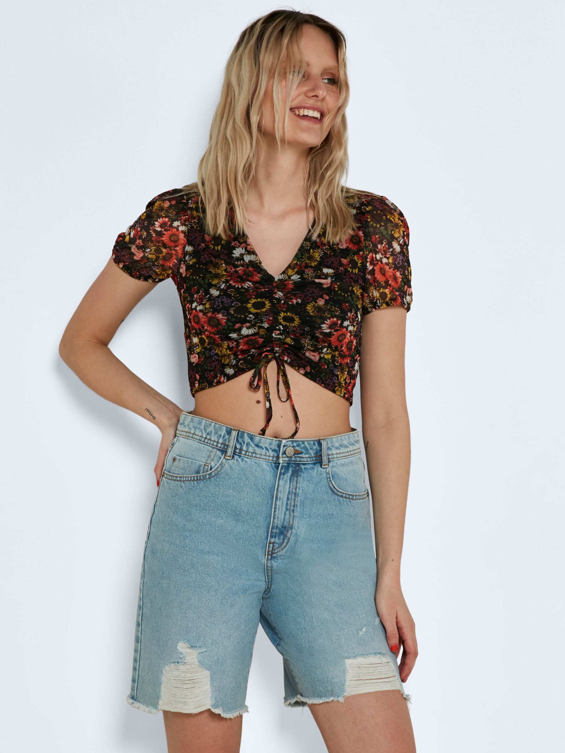 LONG A TAILLE HAUTE SHORTS EN JEAN Bleu NOISY MAY