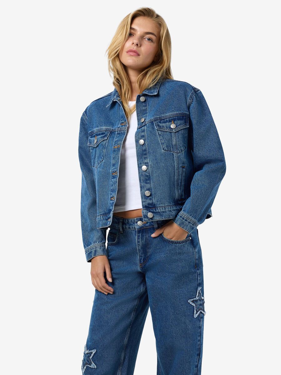 Noisy May NMLONEL DENIM JACKET, Medium Blue Denim, highres - 27035102_MediumBlueDenim_003.jpg