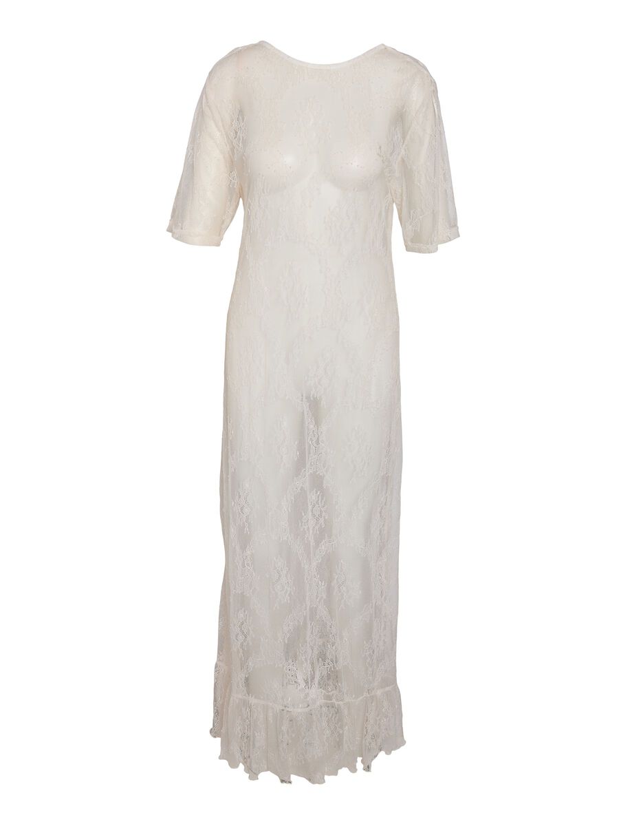 Carousel image - NMLUCIA LACE MAXI DRESS, Cloud Dancer | 1