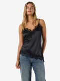 Product image thumbnail - SATIN TRÄGERTOP, Black | 1