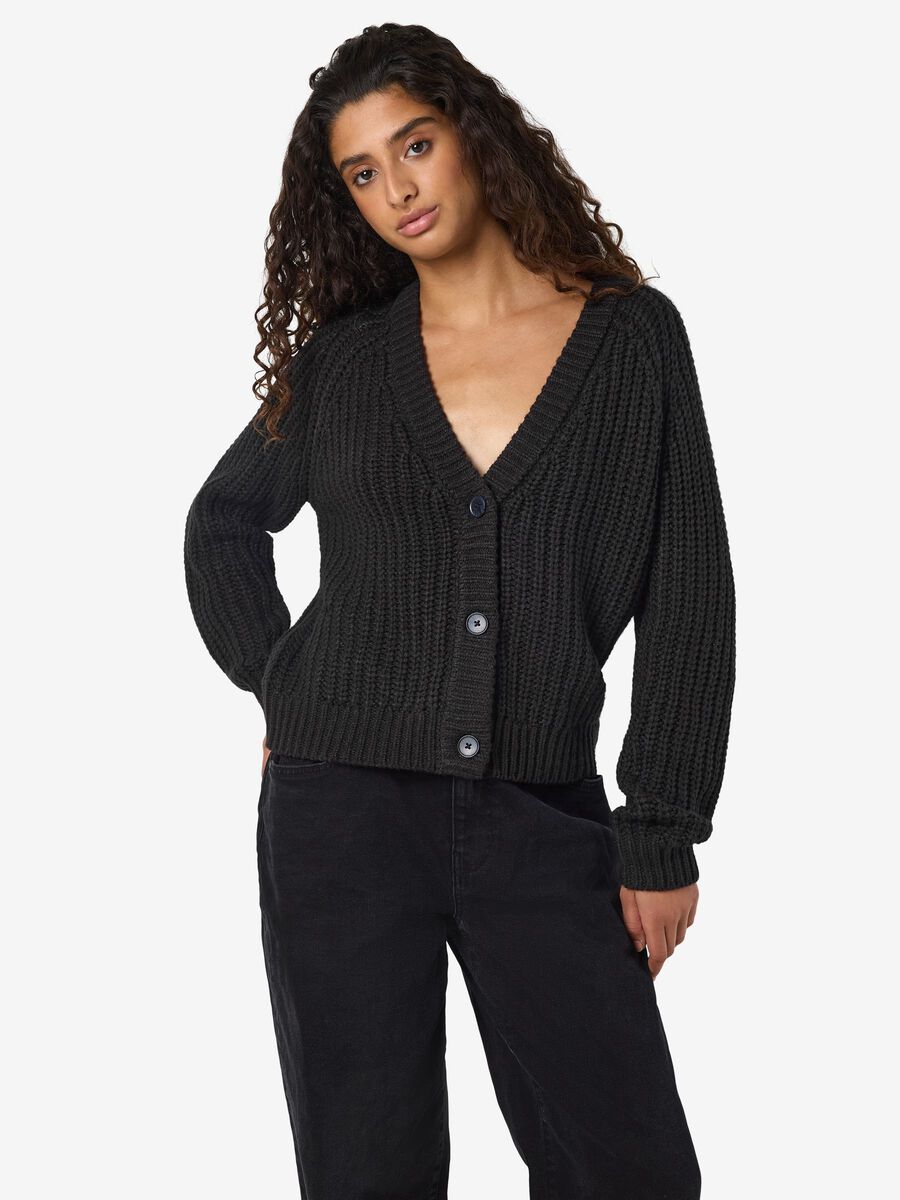 Product carousel image - KNITTED CARDIGAN, Black | 2