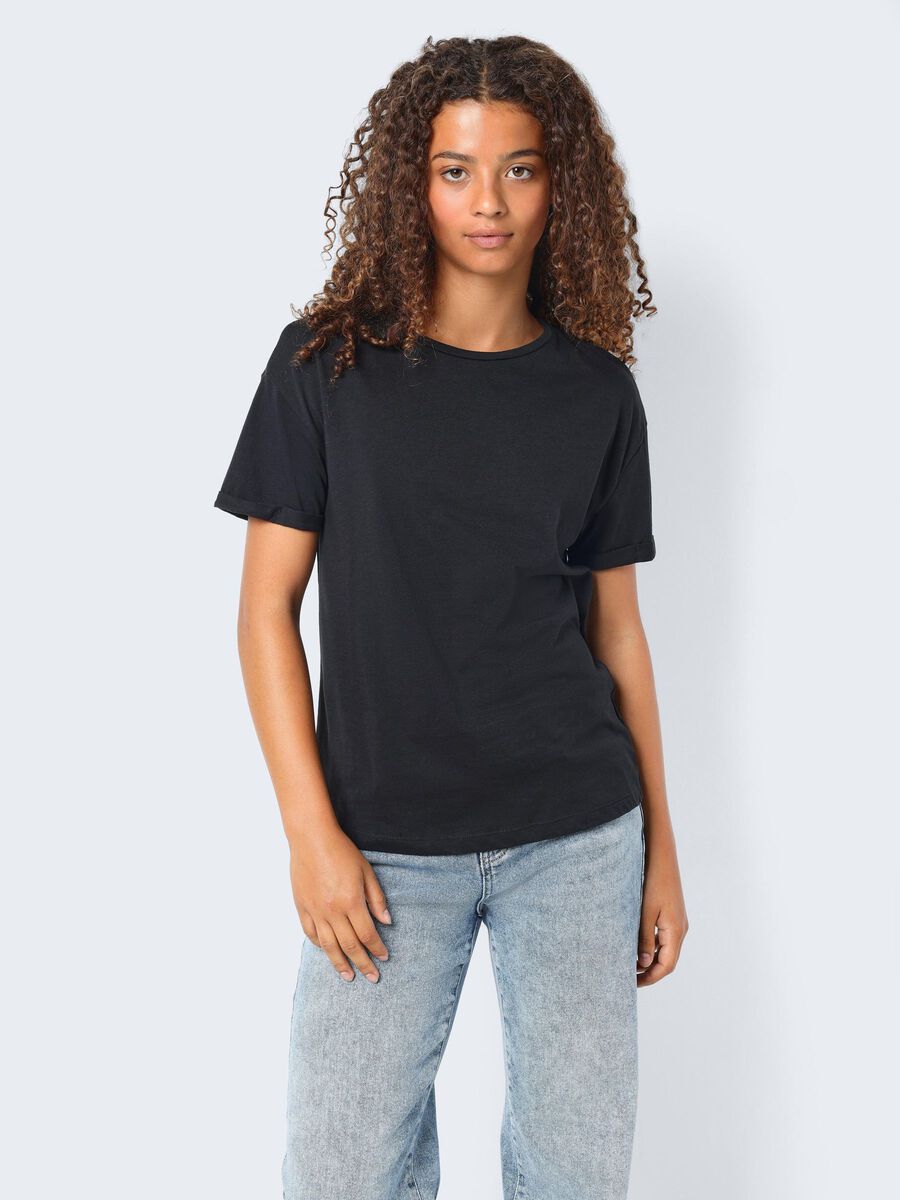 Noisy May RUNDHALSAUSSCHNITT T-SHIRT, Black, highres - 27010978_Black_007.jpg