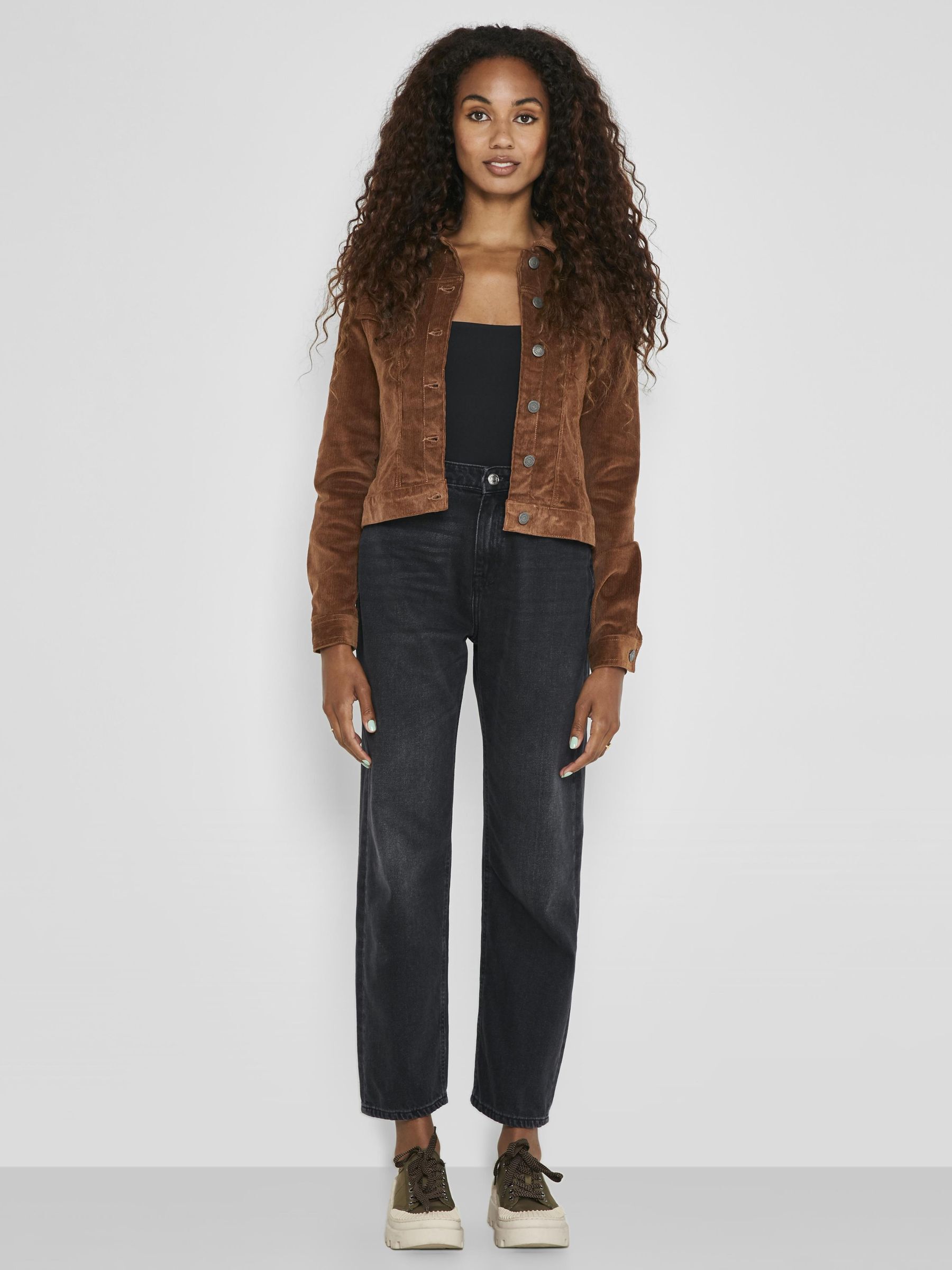 Cropped store corduroy jacket