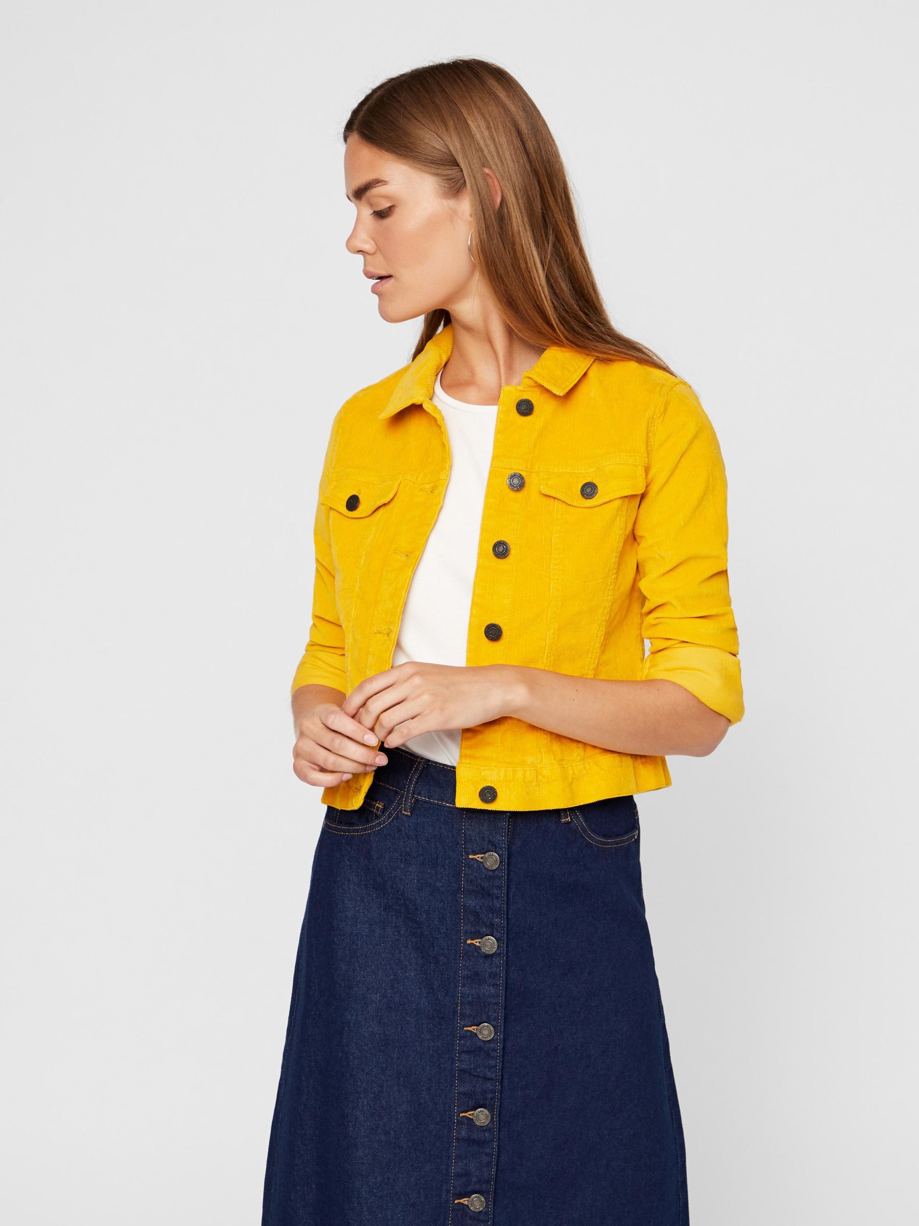 CORDUROY JACKET Yellow NOISY MAY