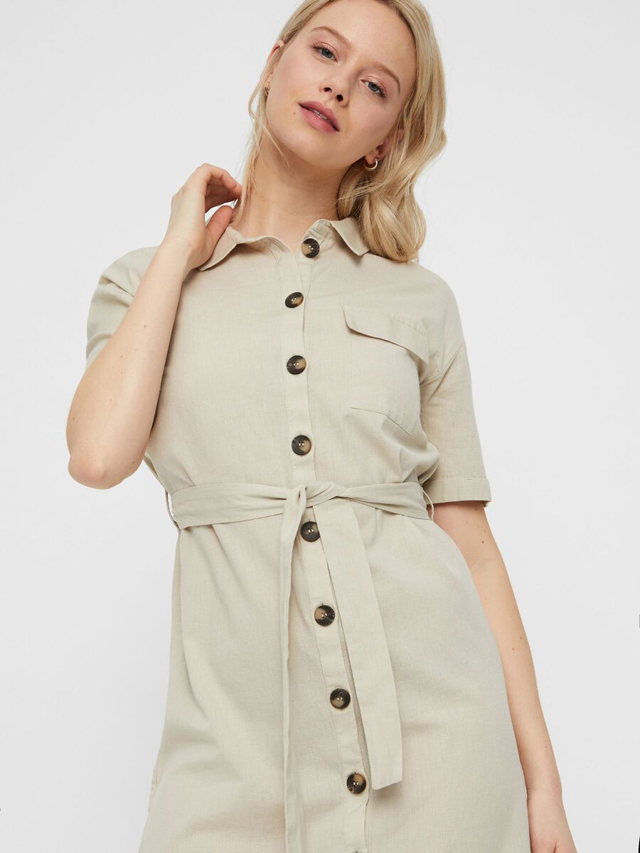 Carousel image - LANG SKJORTE KJOLE, Oatmeal | 5