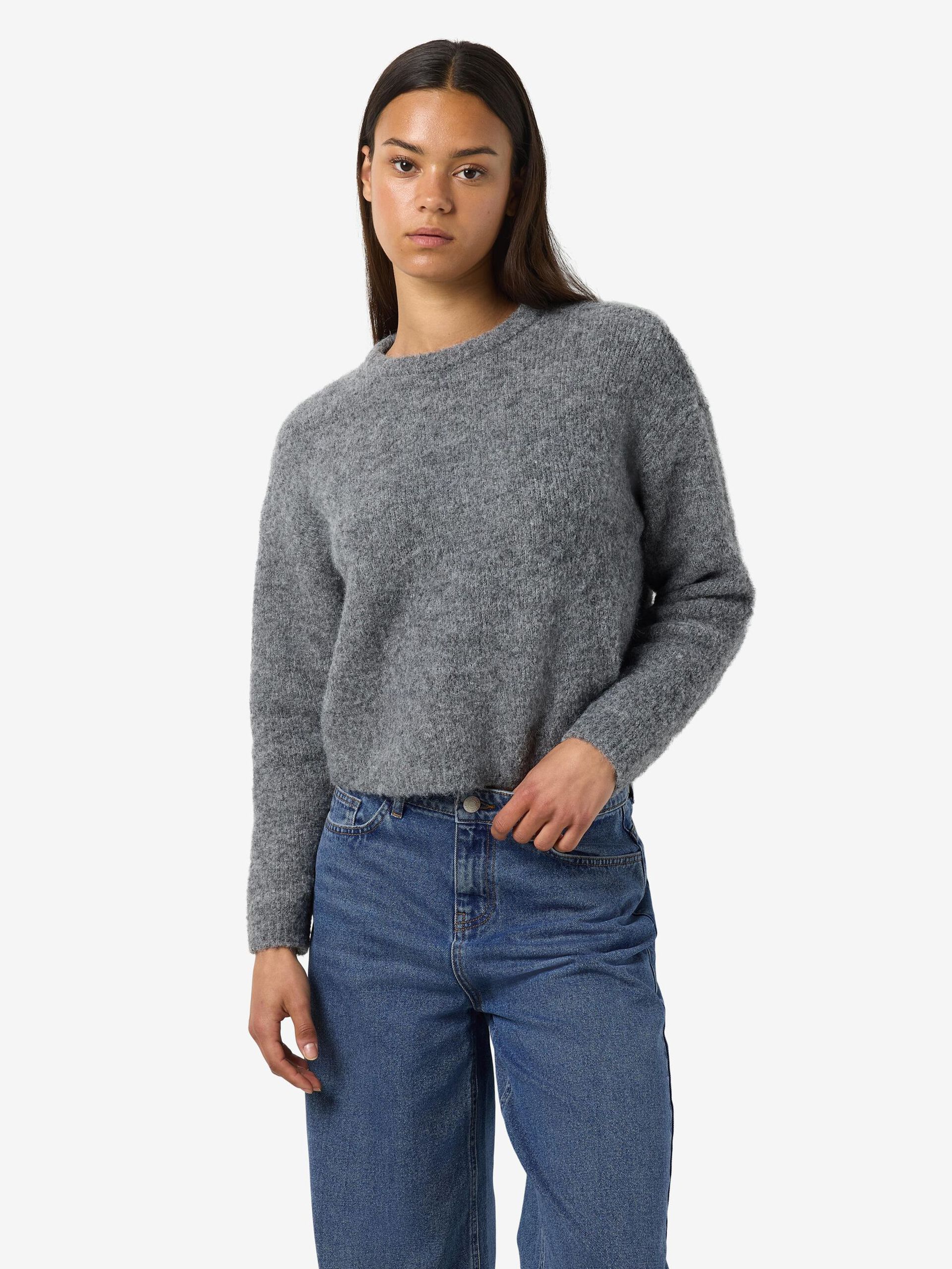 Carousel image - KNITTED JUMPER, Medium Grey Melange | 6
