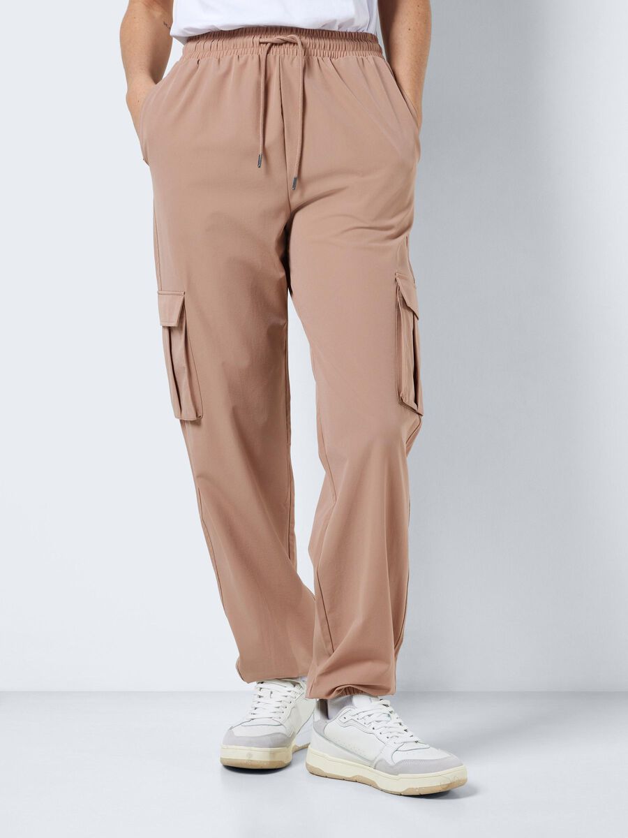Noisy May HIGH WAISTED CARGO TROUSERS, Natural, highres - 27026174_Natural_003.jpg