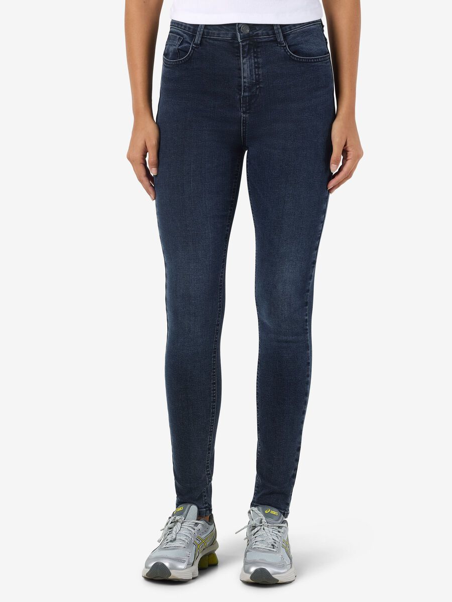 Product carousel image - NMSENDIE SKINNY FIT JEANS, Dark Blue Denim | 1