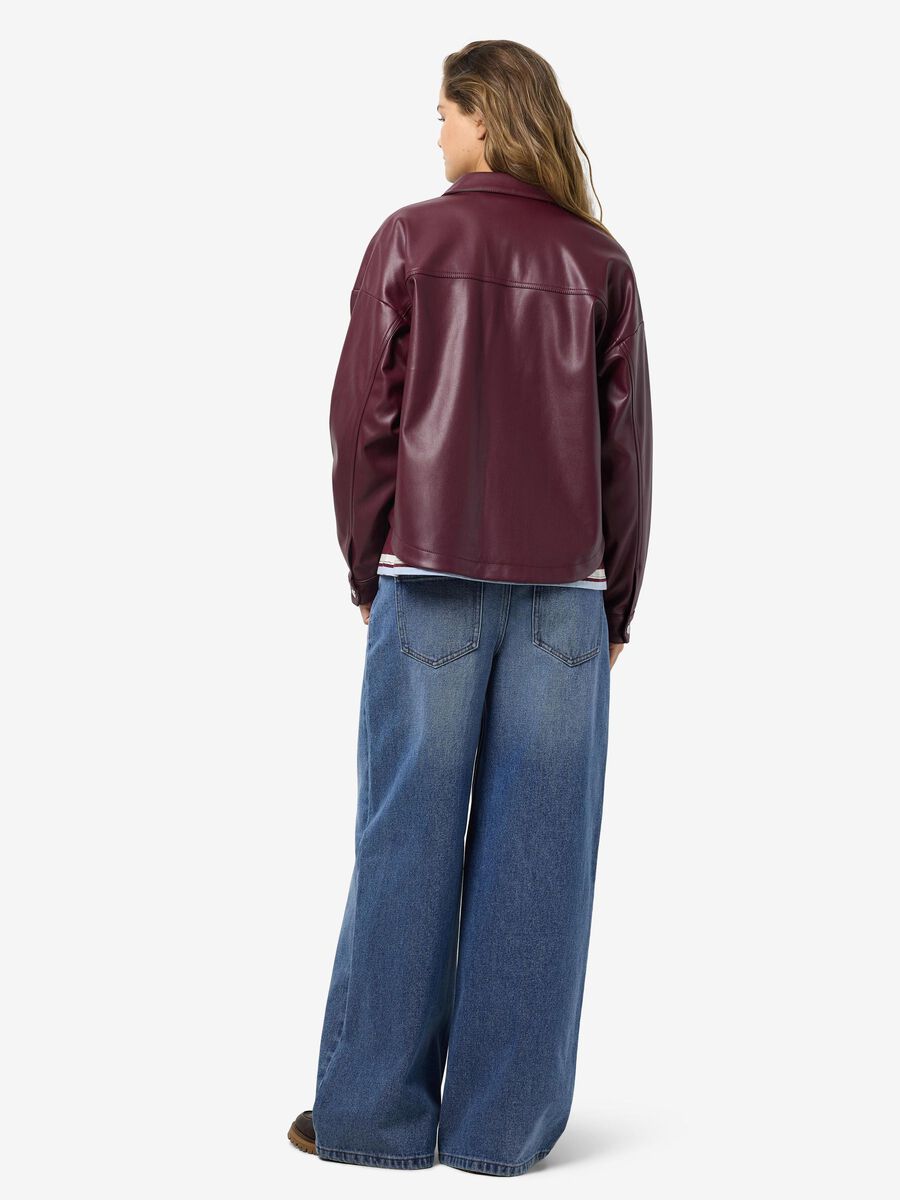 Carousel image - FAUX LEATHER JACKET, Windsor Wine | 3
