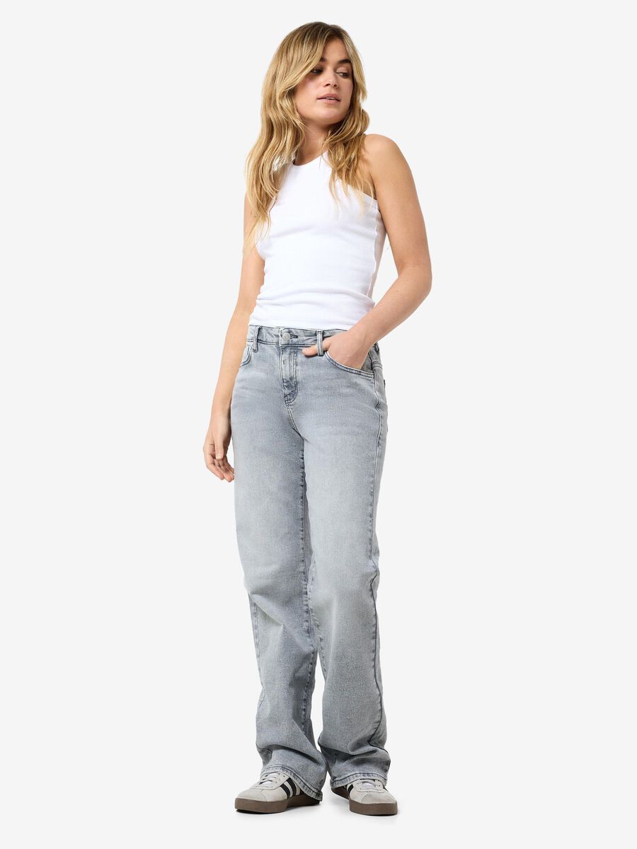 Noisy May NMYOLANDA STRAIGHT FIT JEANS, Light Grey Denim, highres - 27030830_LightGreyDenim_007.jpg