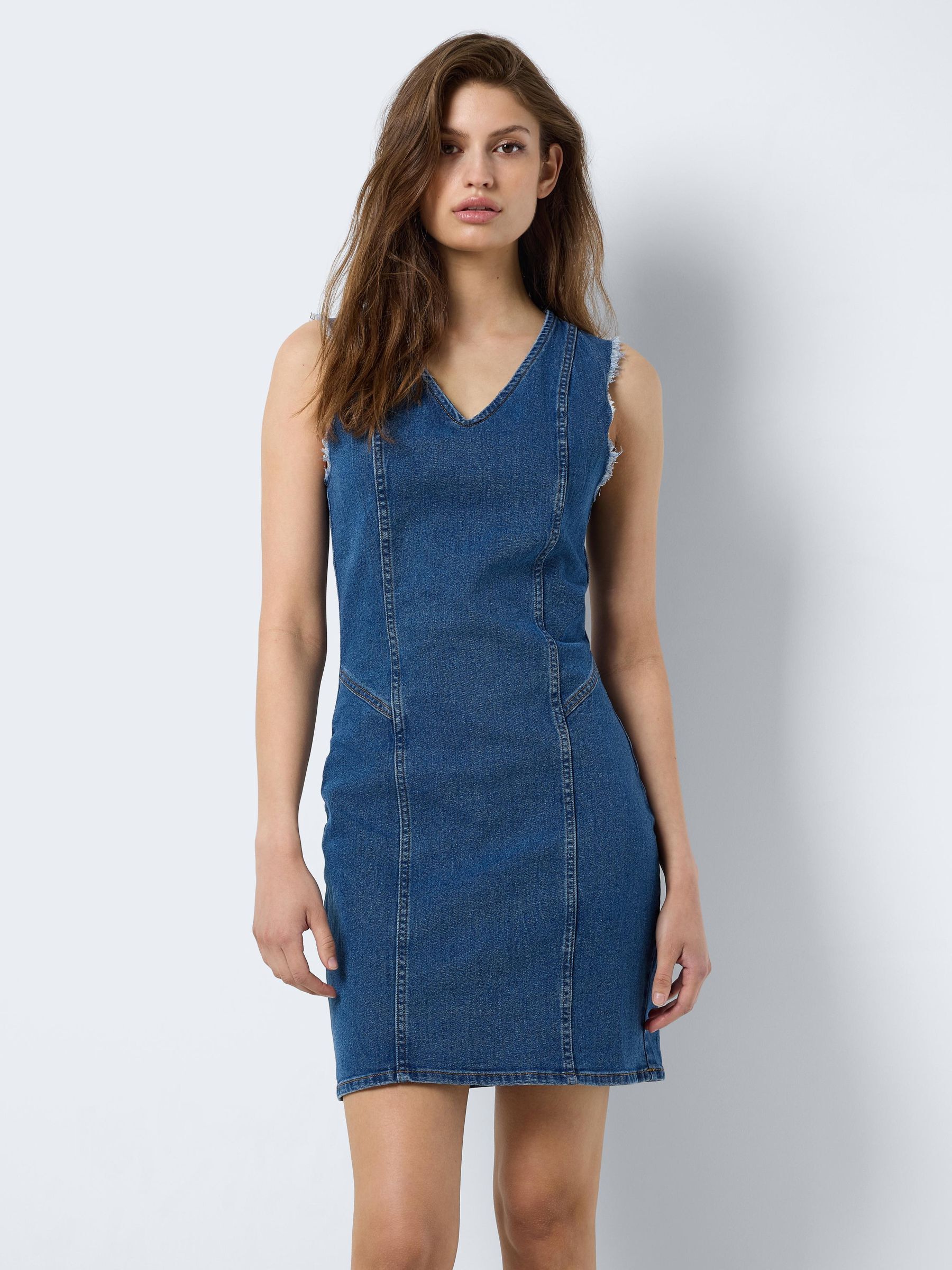 Robe en jean sans manche outlet