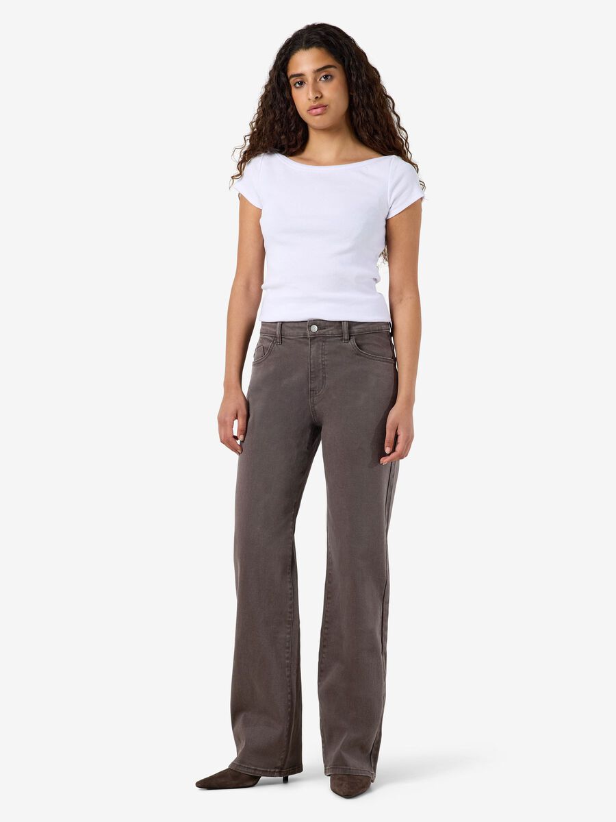 Carousel image 4 NMYOLANDA  STRAIGHT FIT JEANS, Chocolate Brown