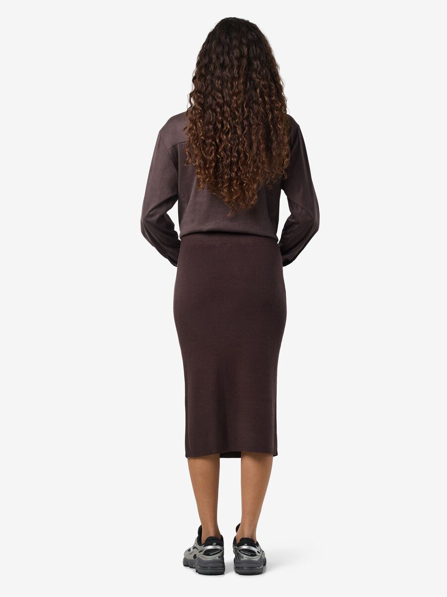 Carousel image - KNITTED MIDI SKIRT, Coffee Bean | 2