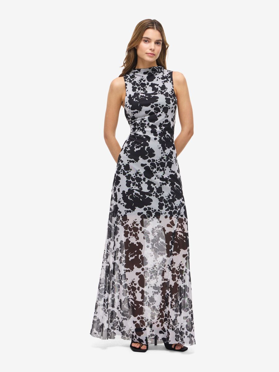 Product tile image - NMMARIKA MAXI MESH SLEEVELESS DRESS, Black | 27038413_Black_1304841