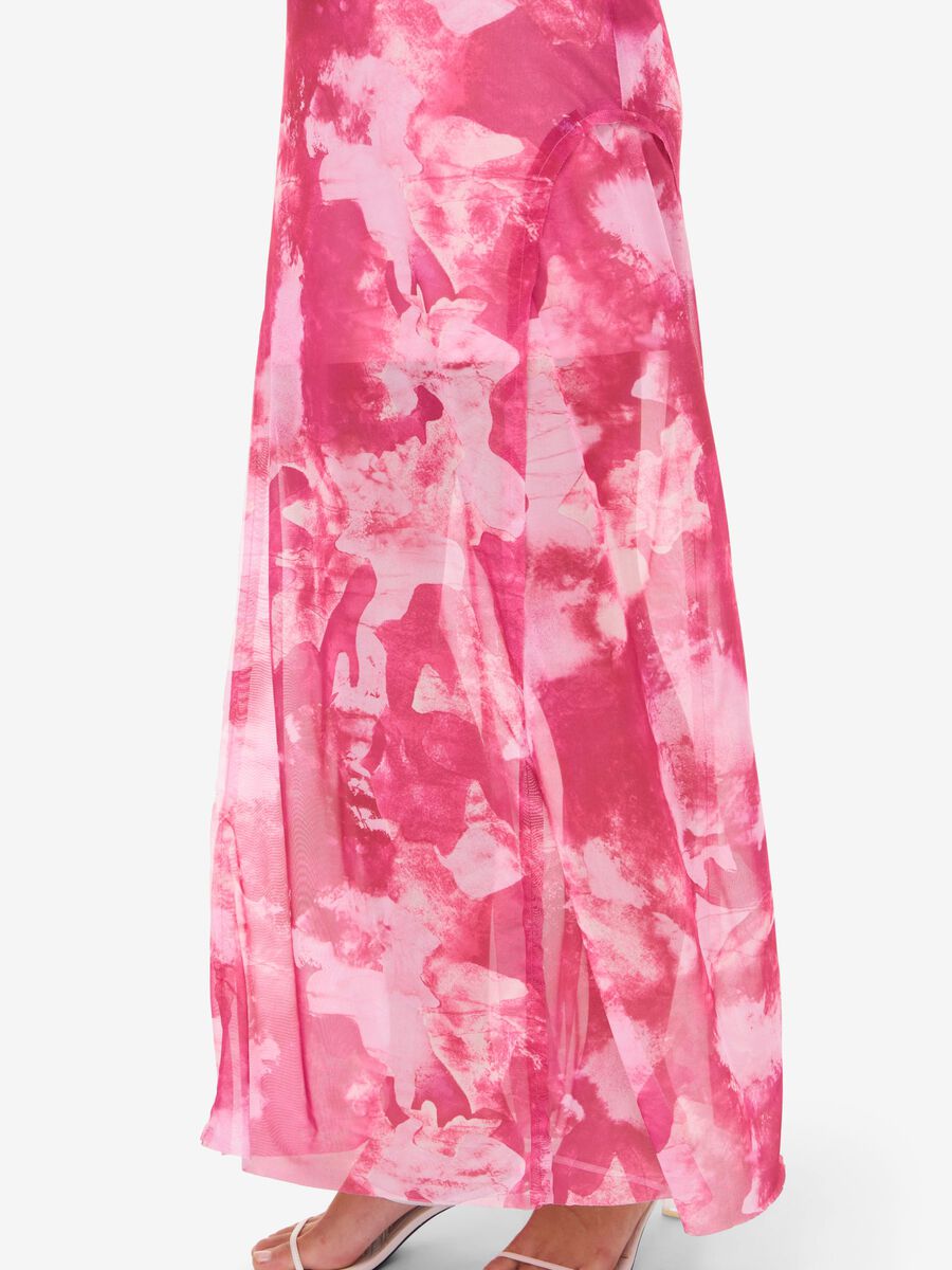 Carousel image - NMMARIKA MAXI MESH SLEEVELESS DRESS, Fuchsia Fedora | 6