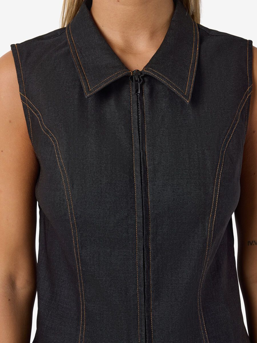 Carousel image - NMJOSEFINA DENIM VEST, Black | 5