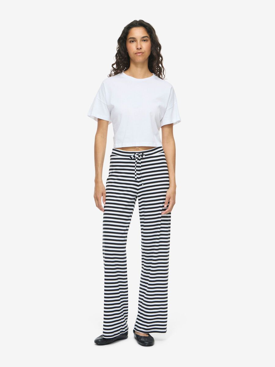 Carousel image - NMSTORMI  WIDE-LEG TROUSERS, Black | 3