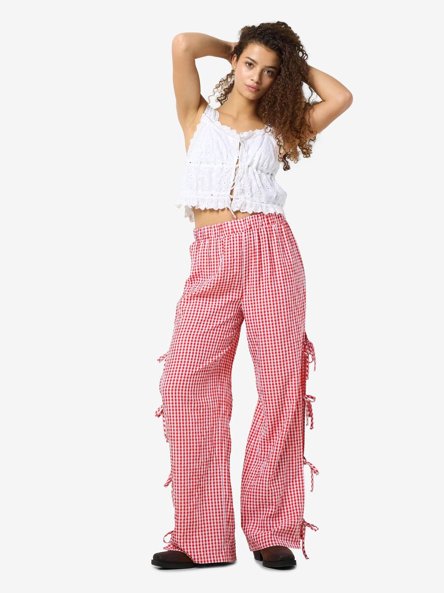 Noisy May CHECKED TROUSERS, Tomato, highres - 27034786_Tomato_1196650_007.jpg