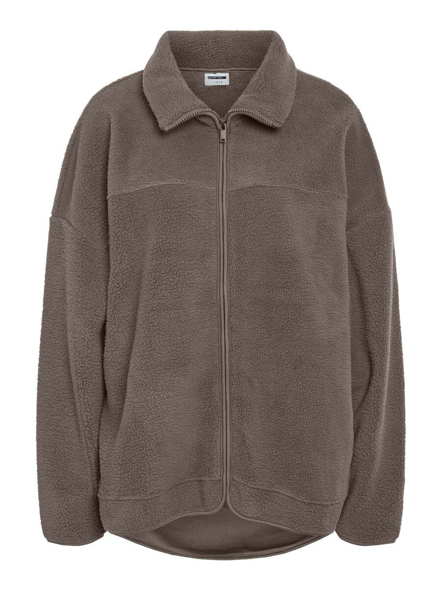 Product carousel image - RELAXED FLEECE JACKET, Morel | 1