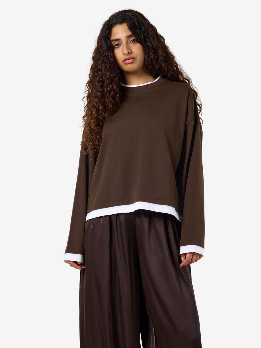 Product tile image NMEMBER DOUBLE LAYER LONG SLEEVED TOP, Demitasse 27039771_Demitasse_1347186