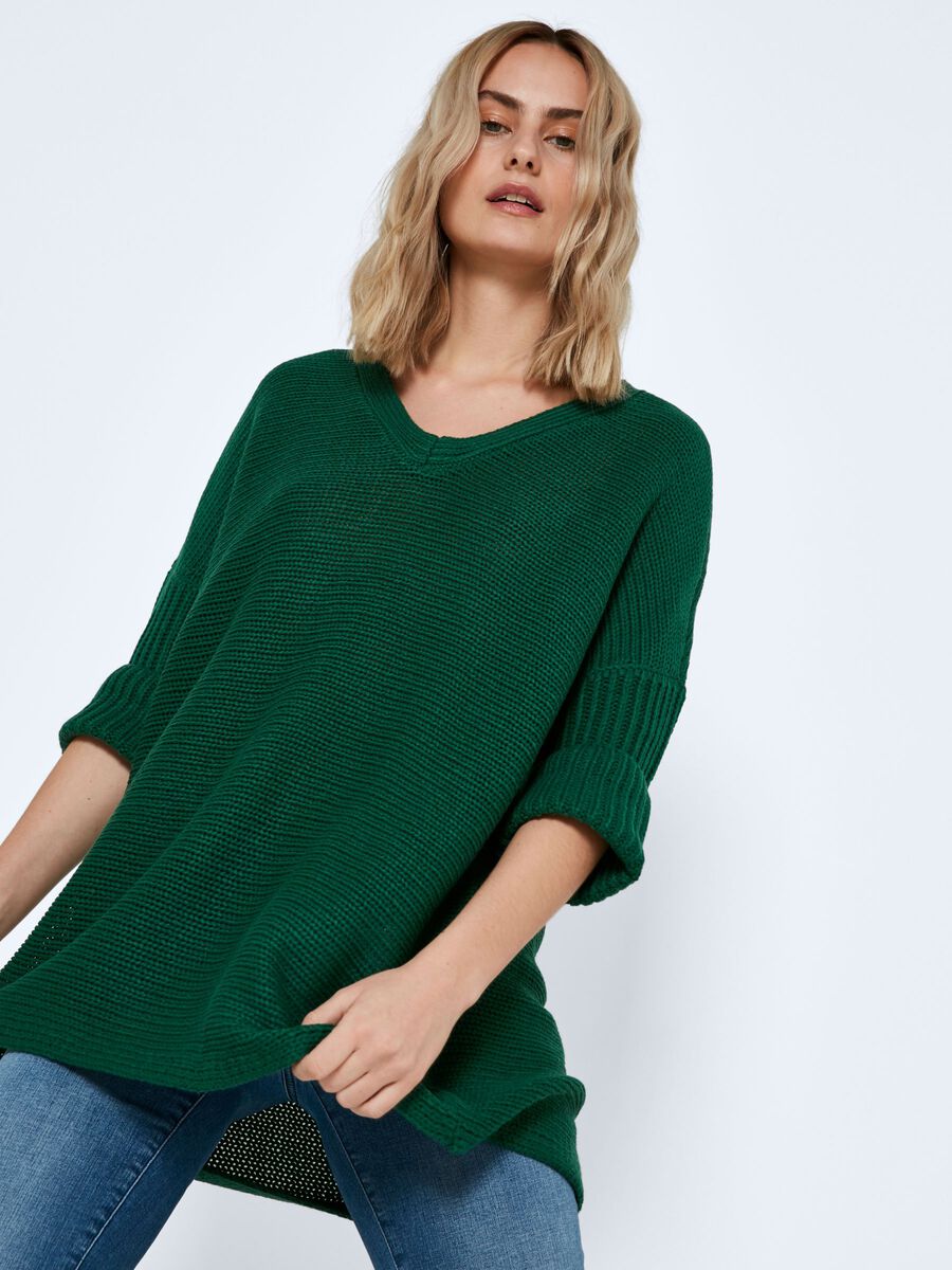 Noisy May LONG KNITTED PULLOVER, Evergreen, highres - 27020083_Evergreen_007.jpg