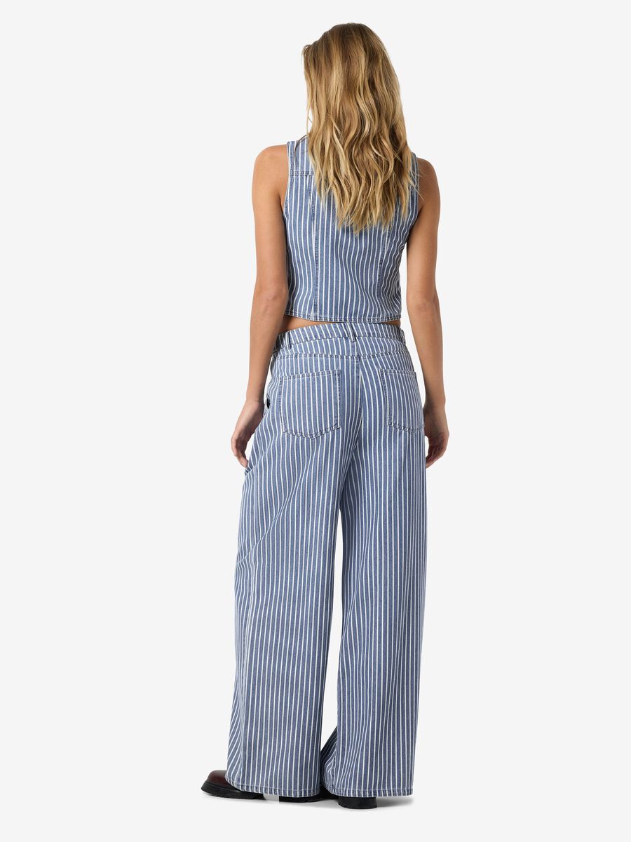 Carousel image - PINSTRIPED TROUSERS, Medium Blue Denim | 2