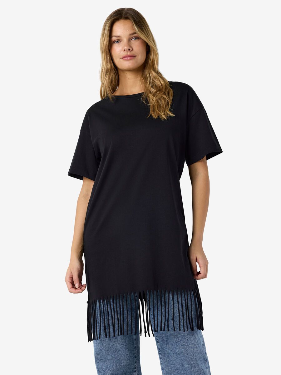 Product tile image - NMKEYLA T-SHIRT MIDIKL&Auml;NNING, Black | 27033023_Black