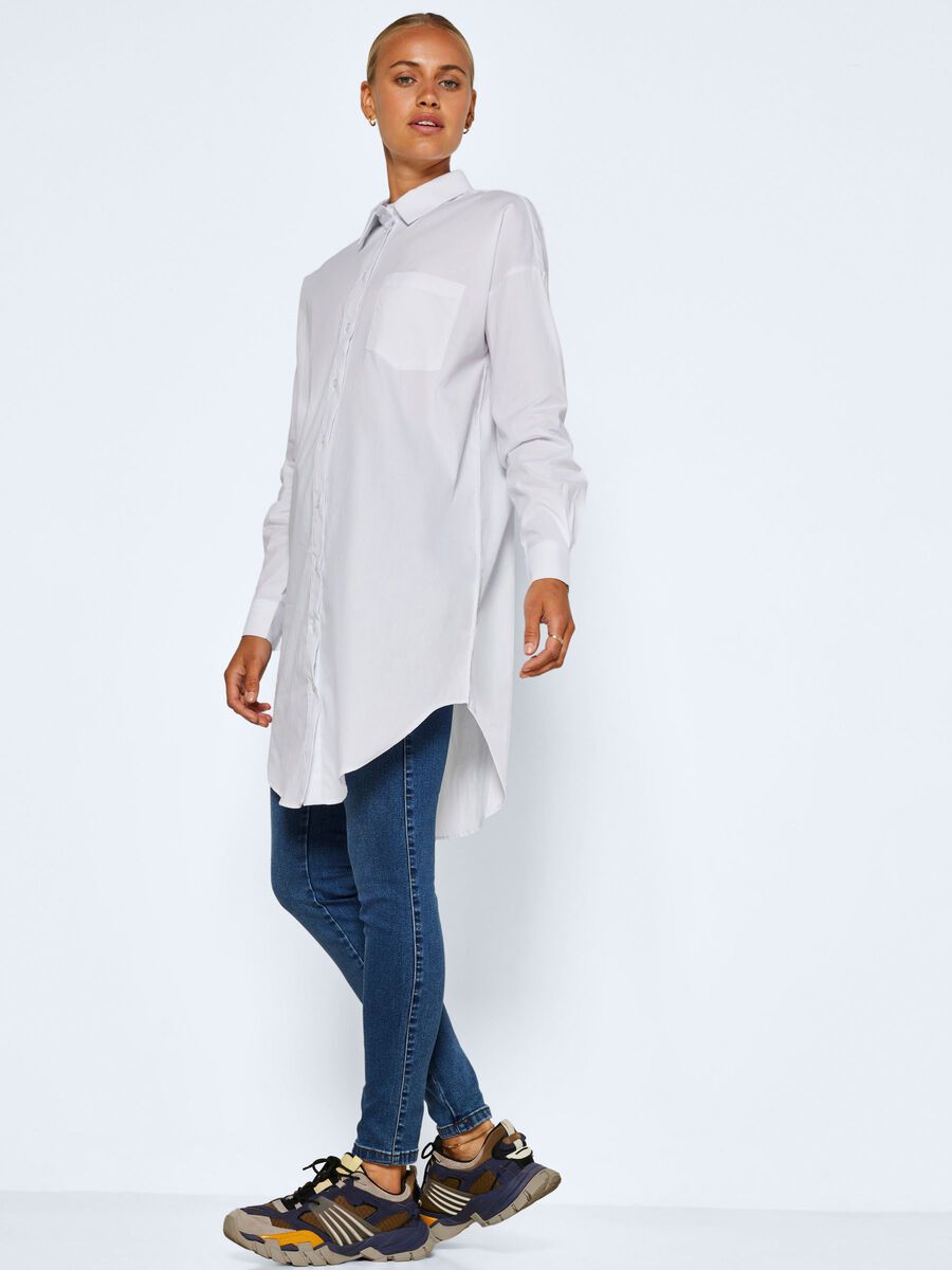 Noisy May À MANCHES LONGUES ROBE-CHEMISE, Bright White, highres - 27021904_BrightWhite_007.jpg