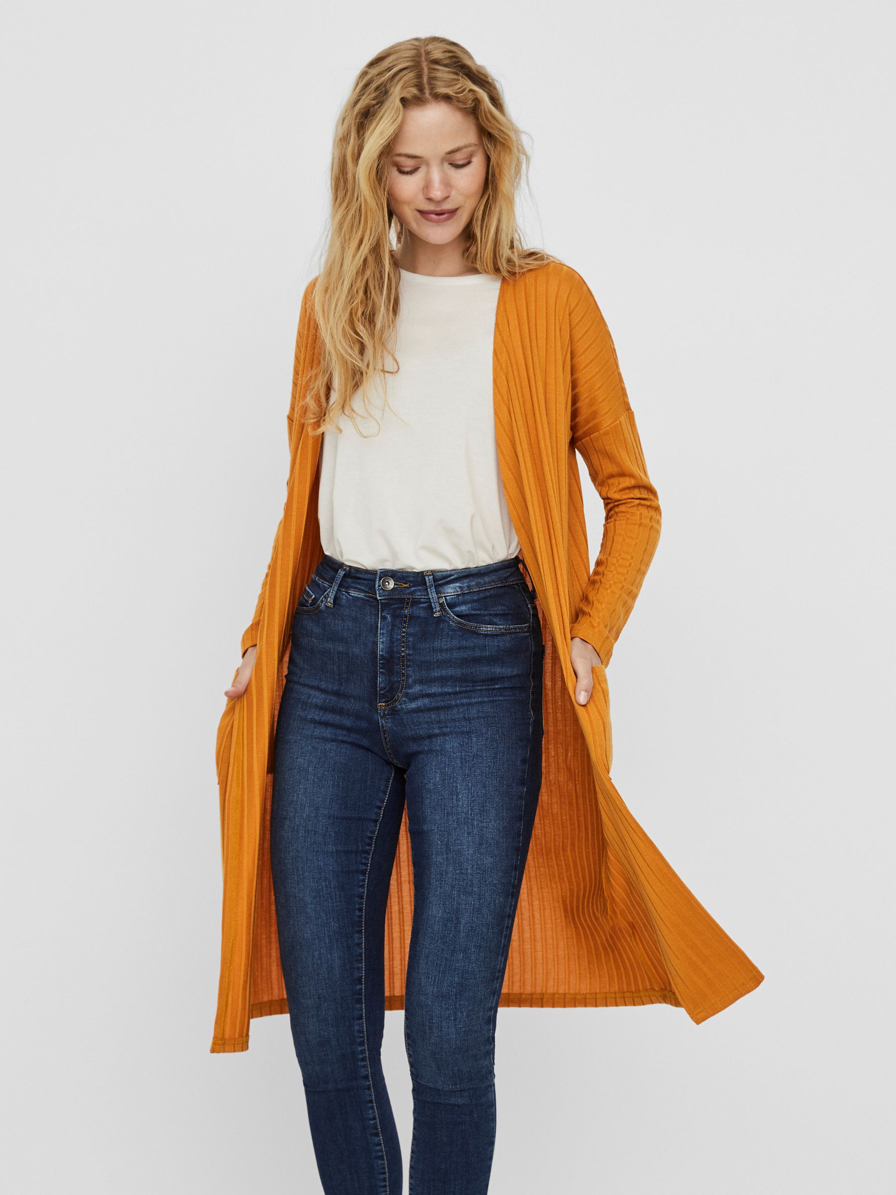LONG CARDIGAN Orange NOISY MAY
