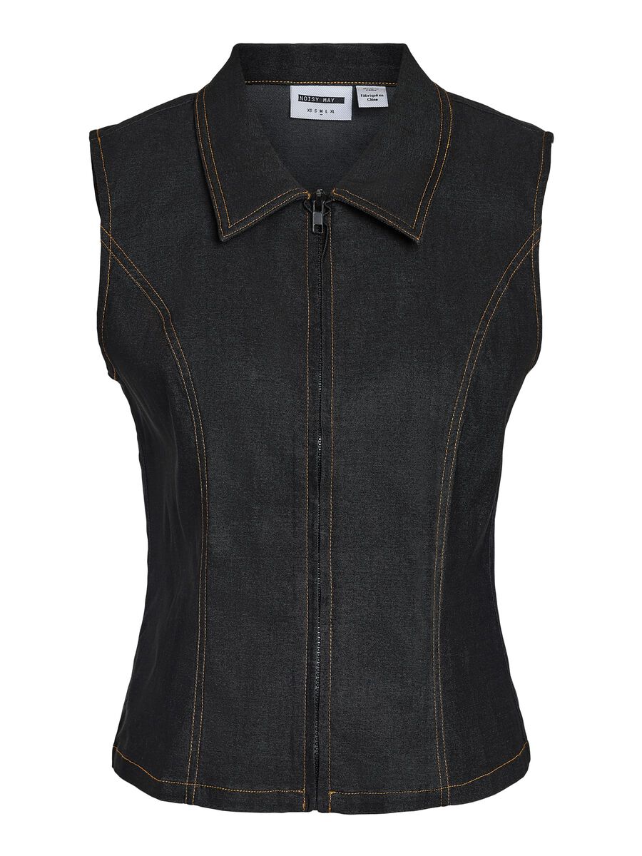 Carousel image - NMJOSEFINA DENIM VEST, Black | 2