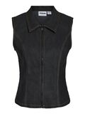 Product image thumbnail - NMJOSEFINA DENIM VEST, Black | 2