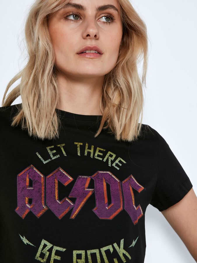 AC/DC Clor Glow Junior Women's Cropped Tank Top T-Shirt Black