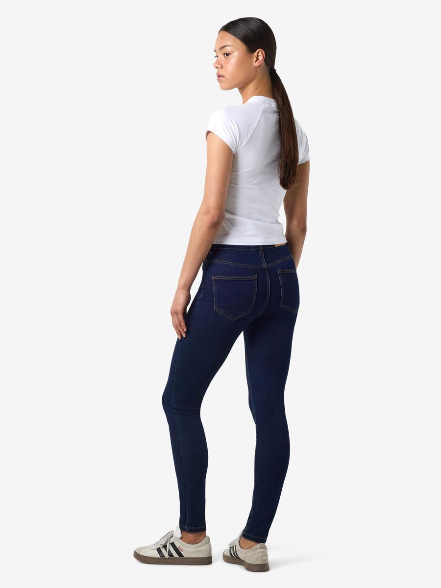 Noisy May NMCALLIE SKINNY FIT JEANS, Dark Blue Denim, highres - 27031756_DarkBlueDenim_005.jpg