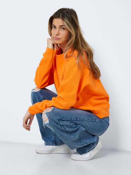 Noisy May COLOURED SWEATSHIRT, Vibrant Orange, highres - 27024330_VibrantOrange_1011459_007.jpg