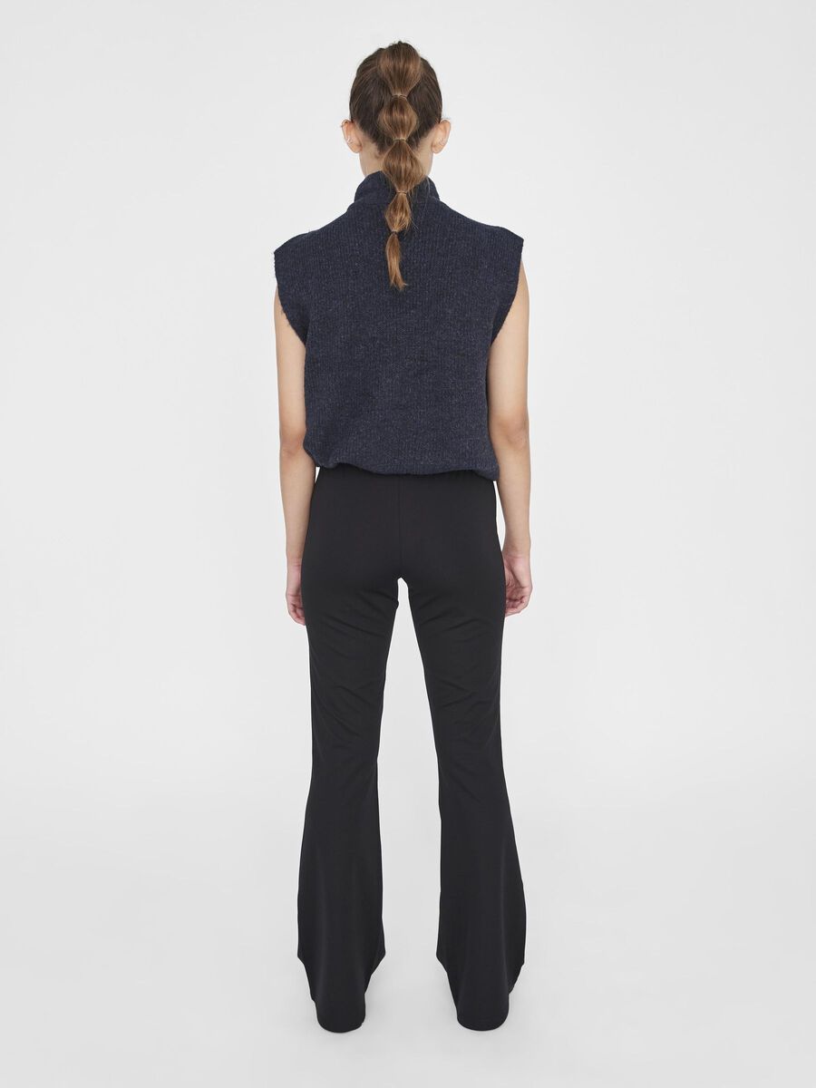 Noisy May MID-RISE FLARED TROUSERS, Black, highres - 27015210_Black_004.jpg