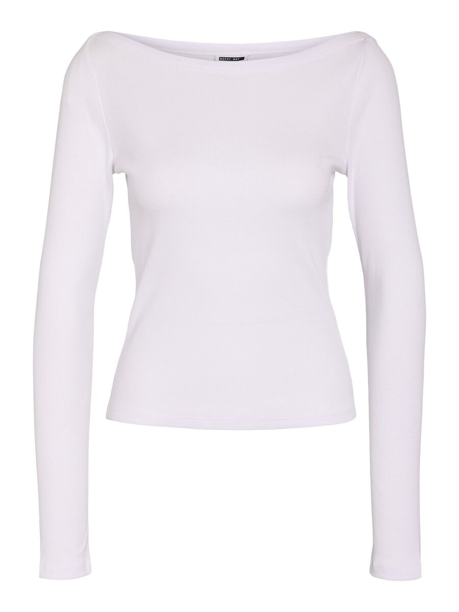 Product tile image NMMAYA BOATNECK TOP, Bright White 27037878_BrightWhite