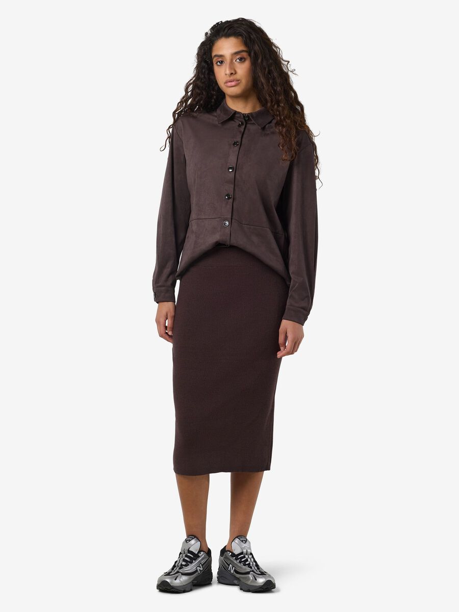 Product carousel image - KNITTED MIDI SKIRT, Coffee Bean | 2