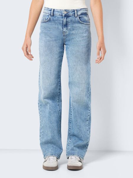 Noisy May NMYOLANDA NORMAL WAIST JEANS MIT WEITEM BEIN, Light Blue Denim, highres - 27025064_LightBlueDenim_003.jpg