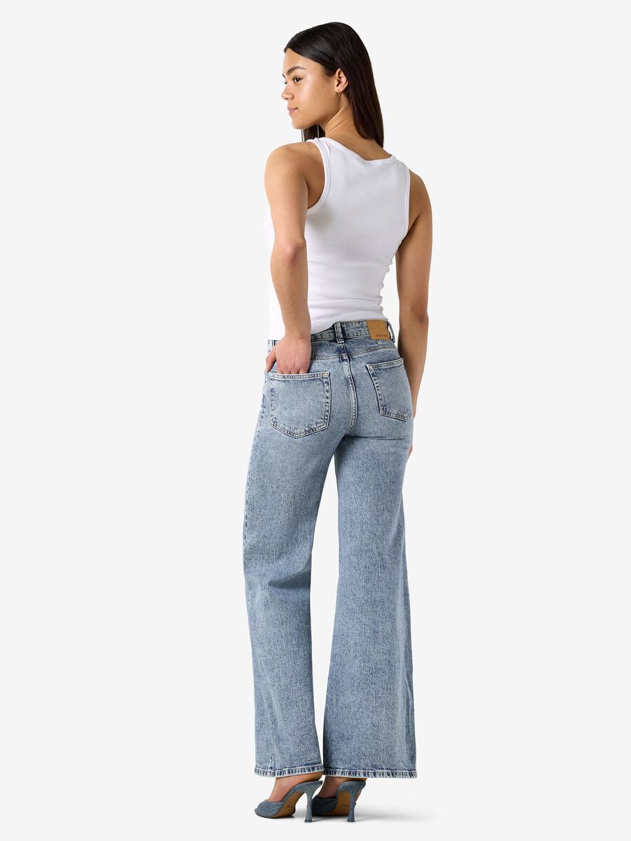 Carousel image - NMNELLIE JEANS MED VIDE BEN, Light Blue Denim | 3