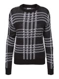 Noisy May CHEQUERED KNITTED PULLOVER, Black, highres - 27014423_Black_818134_001.jpg