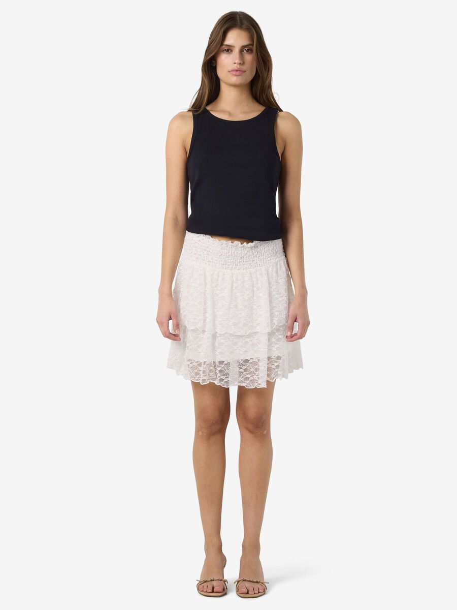 Carousel image - NMISABEL LACE MINI SKIRT, Cloud Dancer | 4
