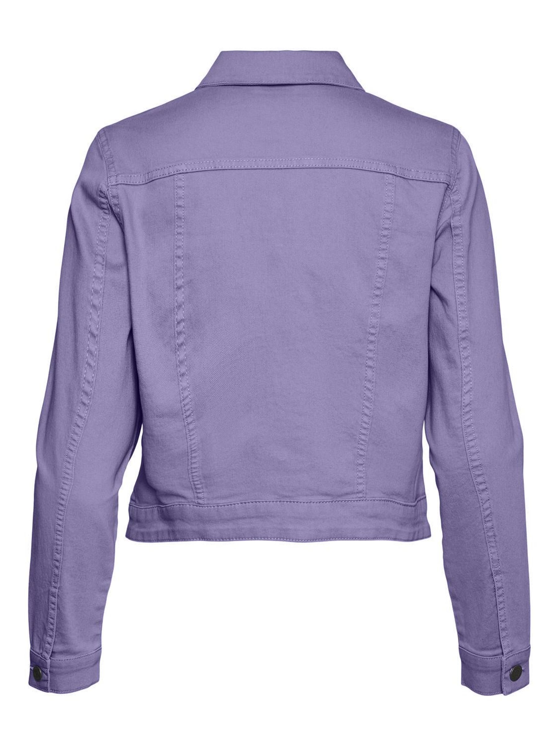 SHORT DENIM JACKET Purple NOISY MAY