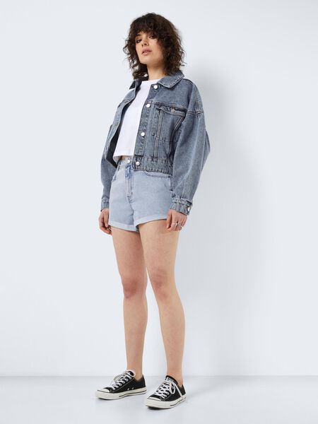 Noisy May À TAILLE HAUTE SHORTS EN JEAN, Light Blue Denim, highres - 27024682_LightBlueDenim_007.jpg