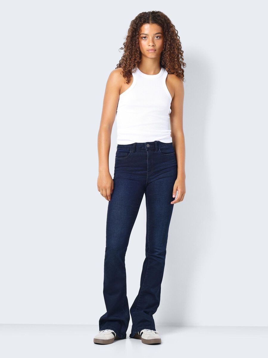 NMSALLIE HIGH WAISTED FLARED JEANS, Blue