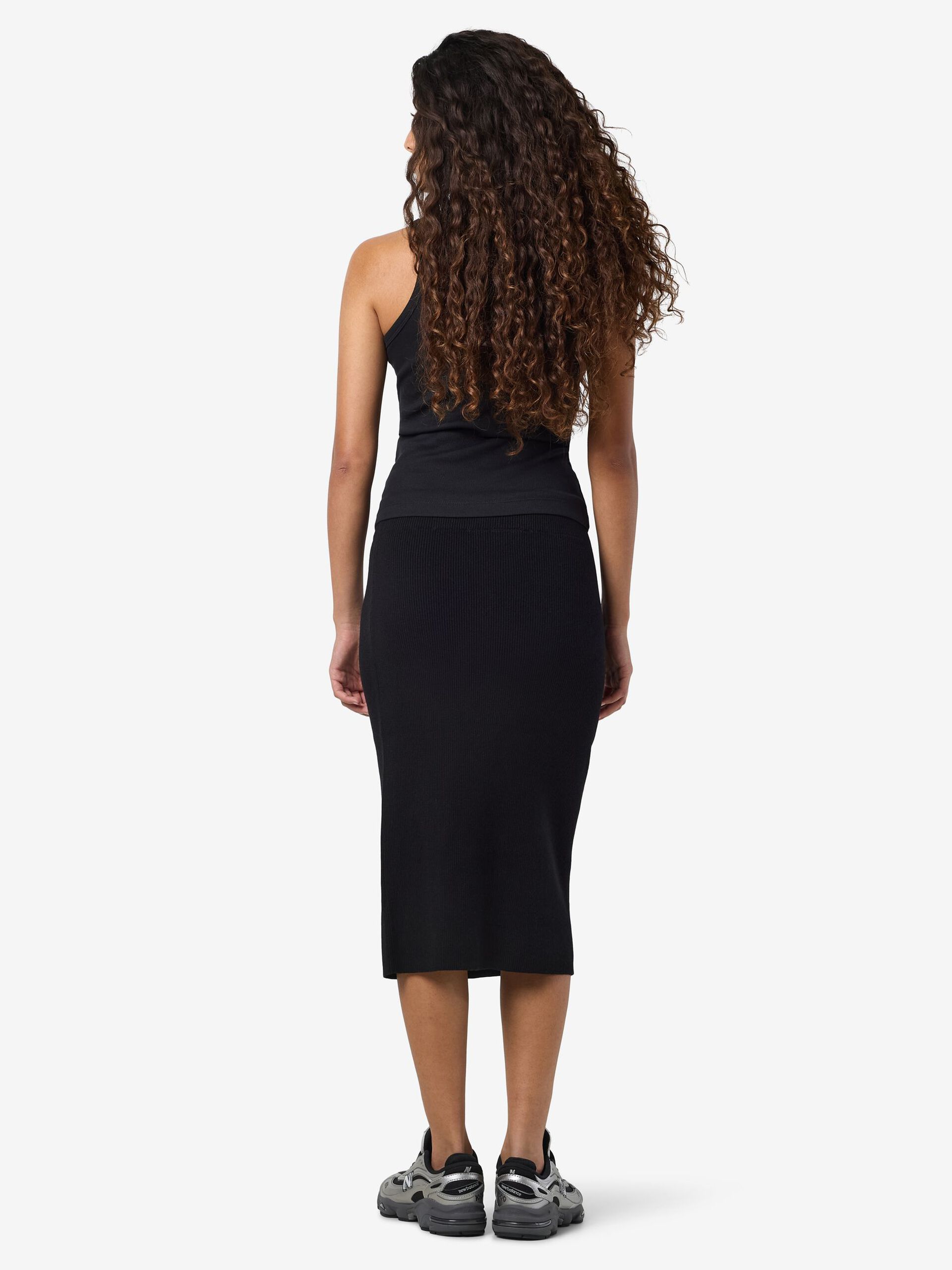 Carousel image - KNITTED MIDI SKIRT, Black | 3