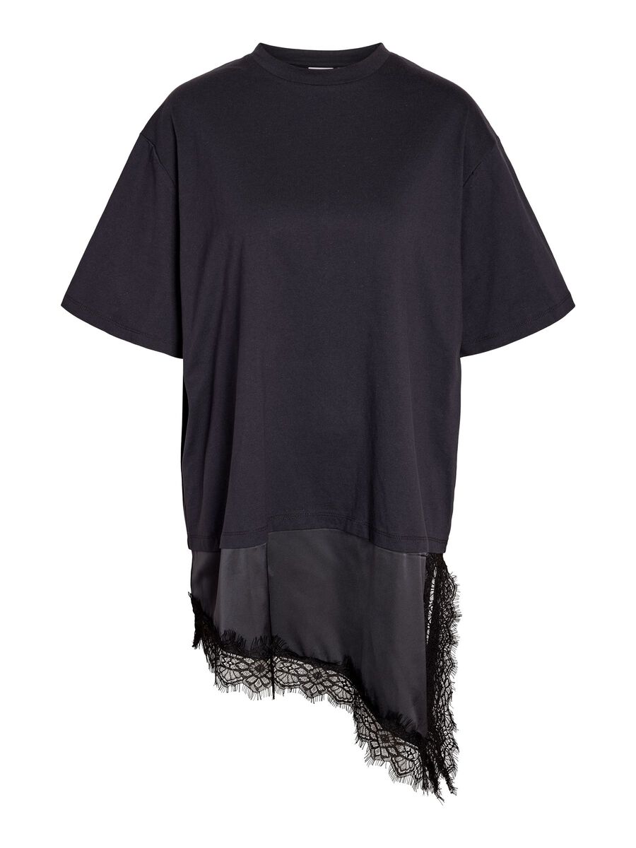 Product tile image - NMFILLA LACE  T-SHIRT, Obsidian | 27039321_Obsidian_1332359